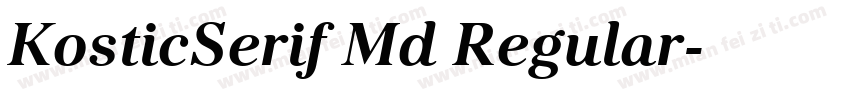KosticSerif Md Regular字体转换